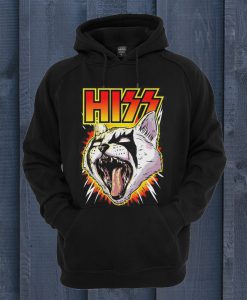 Hiss Rock Band Funny Cat Kitty Kitten Music Hoodie